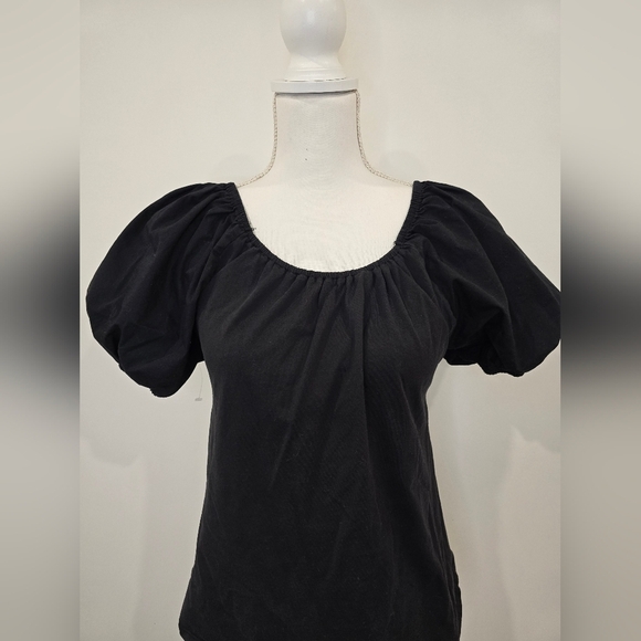a new day Tops - a new day Black Puff Sleeve Blouse